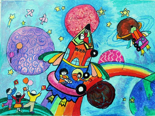 Tranh ve Chiec o to mo uoc 48 - Nguồn Internet